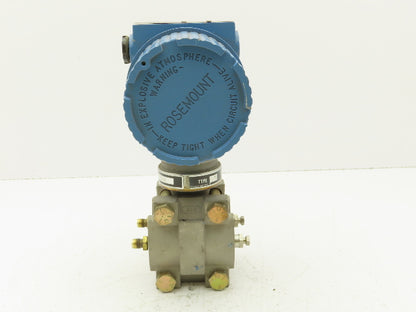 Rosemount 3051 D1A21S1I5D3 Smart Pressure Transmitter 0 to 4" WC 1/4" Manifold