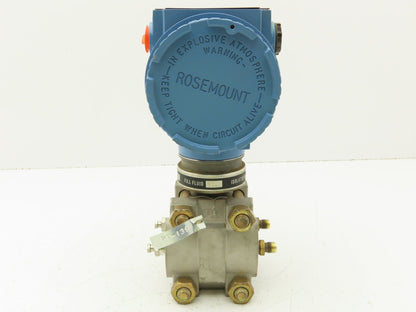 Rosemount 3051 D2A21S1I5D3 Smart Pressure Transmitter 0 to 25" WC 1/4" Manifold