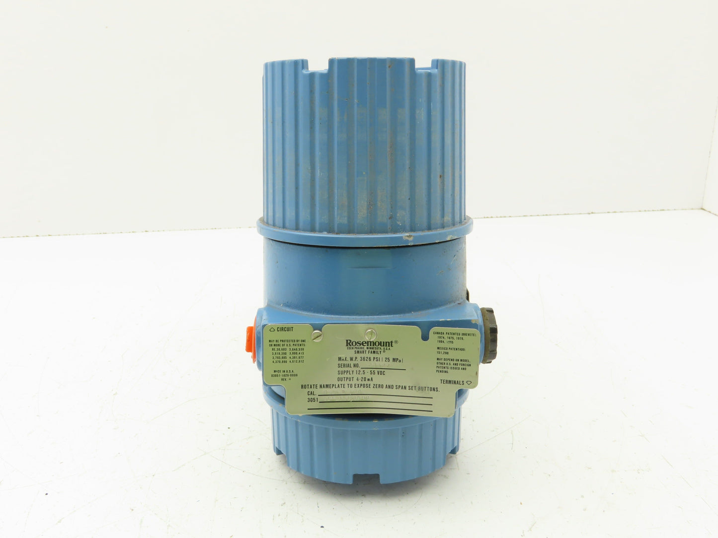 Rosemount 3051 D1A21S1B1D4M1 Smart Pressure Transmitter 0-25" H2O 	1/4" Manifold