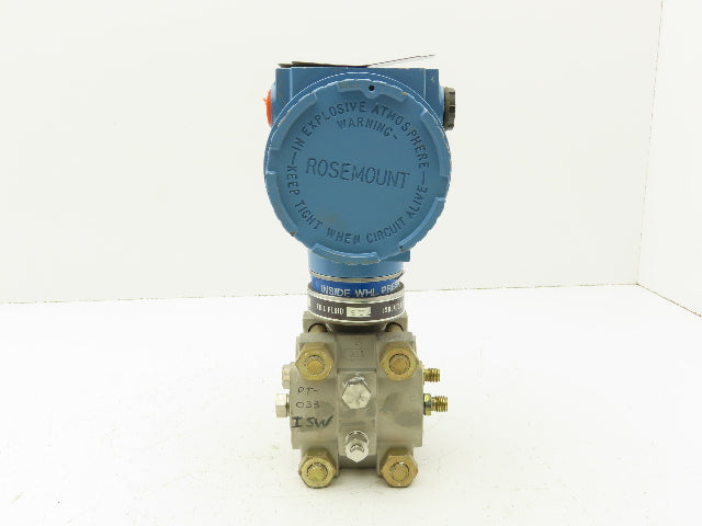 Rosemount 3051 D1A21S1B1D4M1 Smart Pressure Transmitter 0-25" H2O 	1/4" Manifold
