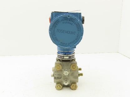 Rosemount 3051 D1A21S1B1D4M1 Smart Pressure Transmitter 0-25" H2O 	1/4" Manifold