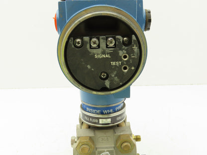 Rosemount 3051 D1A21S1B1D4M1 Smart Pressure Transmitter 0-25" H2O 	1/4" Manifold