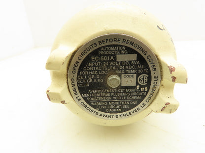 Automation Products EC-501A Relay Socket Enclosure 24VDC 2 Sec Delay 1/2"NPT