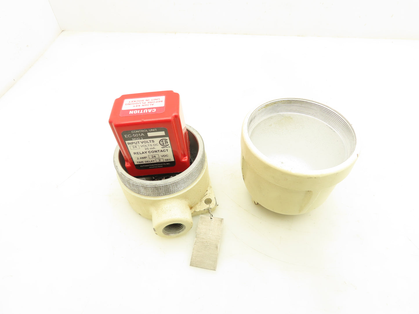 Automation Products EC-501A Relay Socket Enclosure 24VDC 2 Sec Delay 1/2"NPT