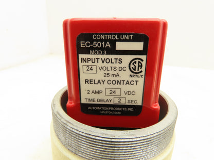 Automation Products EC-501A Relay Socket Enclosure 24VDC 2 Sec Delay 1/2"NPT