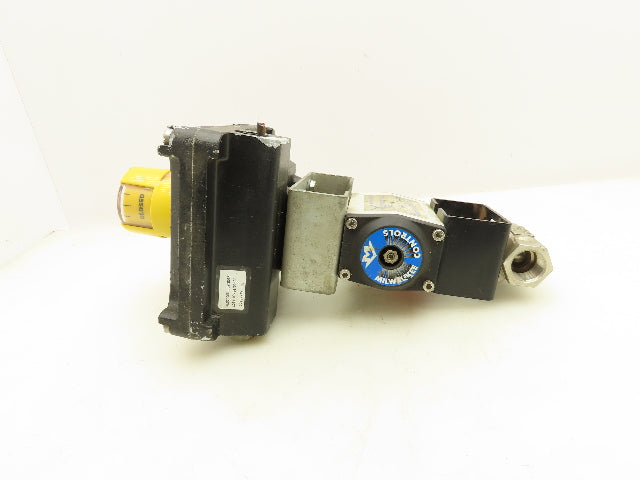 Milwaukee Controls MC2 Pneumatic Actuator Ball Valve w/Positioner 3/4" NPT