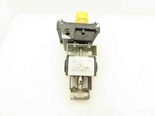 Milwaukee Controls MC2 Pneumatic Actuator Ball Valve w/Positioner 3/4" NPT