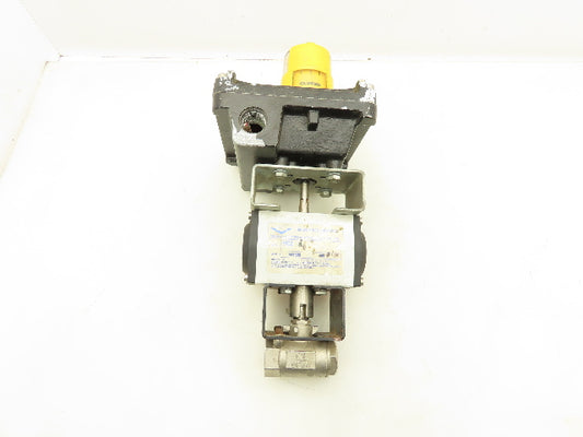 Milwaukee Controls MC2 Pneumatic Actuator Ball Valve w/Positioner 3/4" NPT