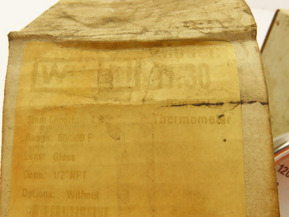 Wika TI.30 Bimetal Thermometer Glass Lens 50/300°F 1/2"NPT 4" Stem Lot Of 2