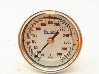 Wika TI.30 Bimetal Thermometer Glass Lens 50/300°F 1/2"NPT 4" Stem Lot Of 2