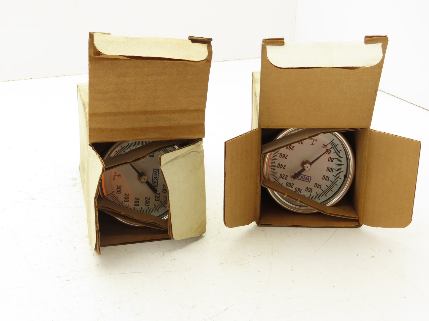 Wika TI.30 Bimetal Thermometer Glass Lens 50/300°F 1/2"NPT 4" Stem Lot Of 2