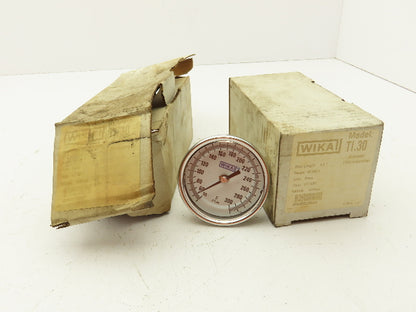 Wika TI.30 Bimetal Thermometer Glass Lens 50/300°F 1/2"NPT 4" Stem Lot Of 2