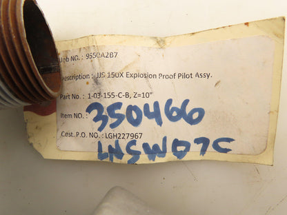 Crouse Hinds Explosion Proof Ignitor Gas Pilot Burner Pipe Assembly 30"