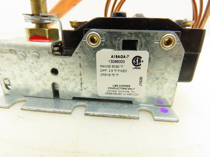 Johnson Controls A19AGA-7 Temperature Thermostat Switch Trane Lot of 3
