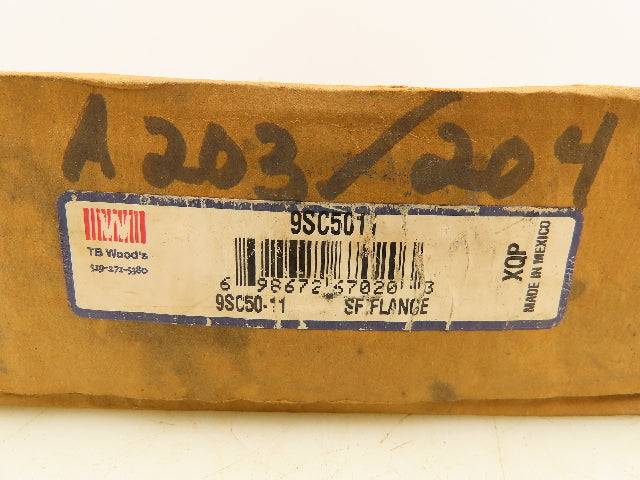 TB Woods 9SC50-11 Spacer Flange Coupling 2.8750"Bore Size 9 3750RPM Cast Iron