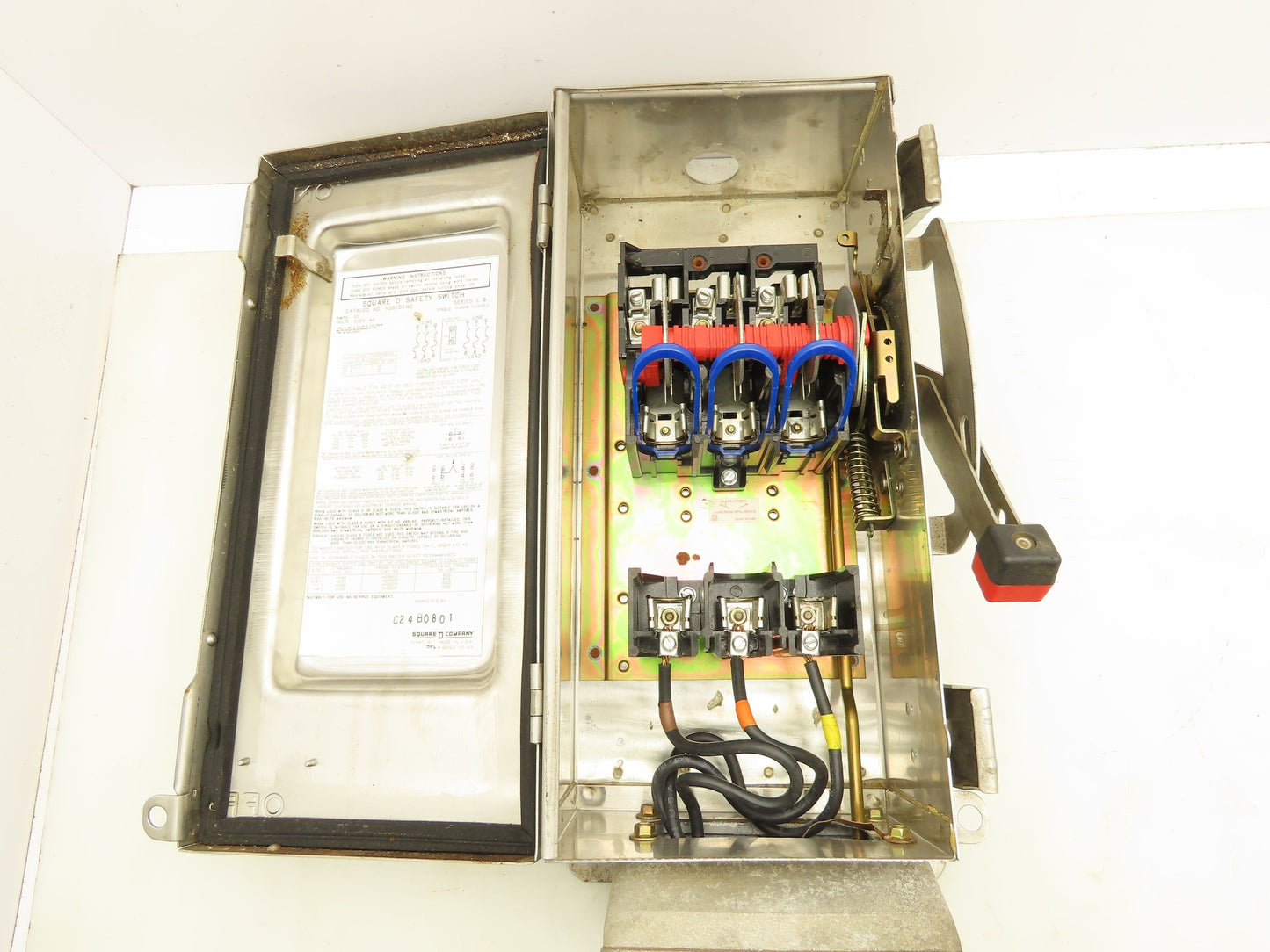 Square D H361DSWC Safety Disconnect Switch 30A 3P 600V Fusible SS Crouse Hinds