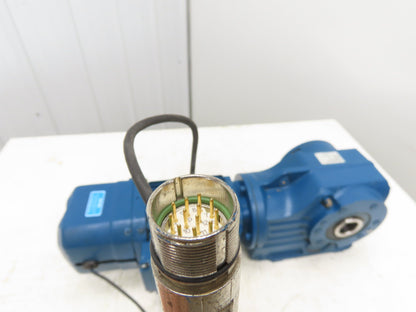 Sew-Eurodrive KAZ67DRE80M4/AS7H Variable Speed Gearmotor w/Encoder 27:1 Reducer