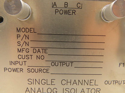 NUS SCA101-24-13-08 Single Channel Analog Isolator