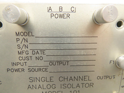 NUS SCA101-24-13-08 Single Channel Analog Isolator