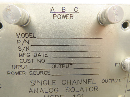 NUS SCA101-24-13-08 Single Channel Analog Isolator