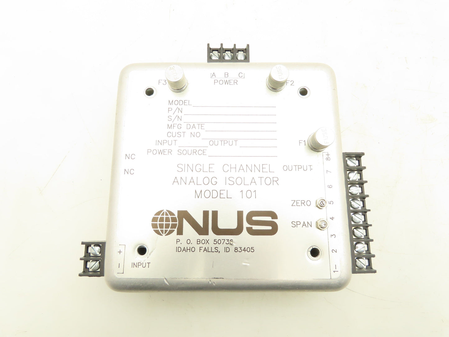NUS SCA101-24-13-08 Single Channel Analog Isolator