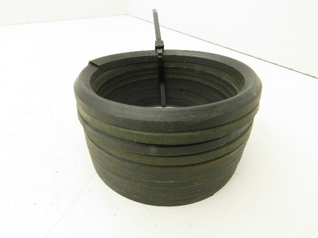 V-Packing Chevron Rubber Fabric Seal Split Ring 3-3/4"x 4-1/2"  Lot of 10