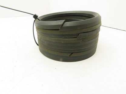 V-Packing Chevron Rubber Fabric Seal Split Ring 3-3/4"x 4-1/2"  Lot of 10