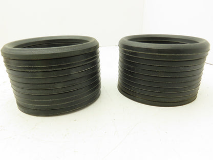 V-Packing Chevron Rubber Fabric Seal Split Ring 4"x 5"  Lot of 22