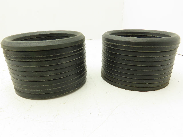 V-Packing Chevron Rubber Fabric Seal Split Ring 4"x 5"  Lot of 22