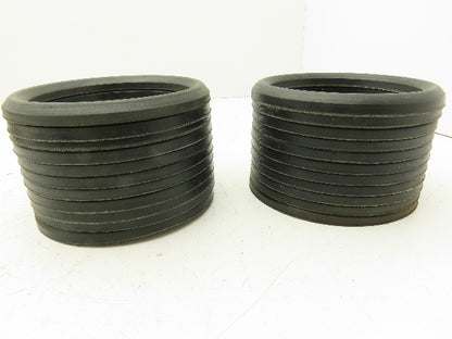 V-Packing Chevron Rubber Fabric Seal Split Ring 4"x 5"  Lot of 22