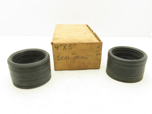 V-Packing Chevron Rubber Fabric Seal Split Ring 4"x 5"  Lot of 22