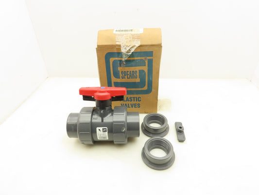 Spears 1829-020 Ball Valve Socket Inline True Union 2" PVC 235PSI@73°F