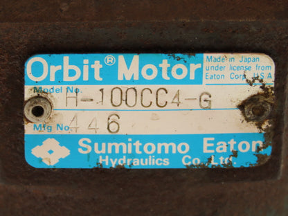 Sumitomo Eaton H-100CC4-G Hydraulic Orbit Motor 19 GPM 560 RPM 2000 PSI 4-Bolt