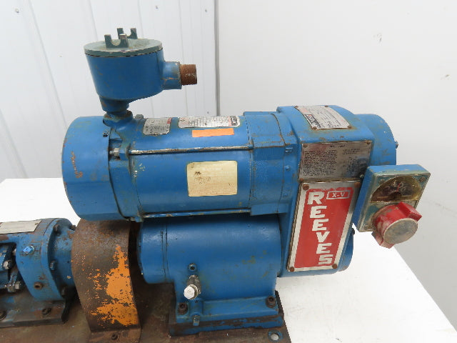 Reeves X-V 053 Moto Drive 38:1 Reducer Variable Speed 12-126 RPM Tuthill 5A Pump