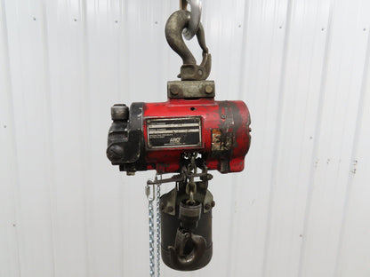 Aro R 1/4 Ton 500lb Pneumatic Air Chain Hoist 7'8" Lift Travel Pull Chain