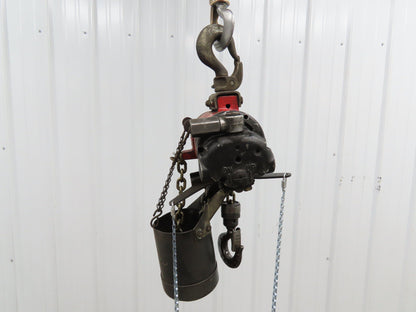 Aro R 1/4 Ton 500lb Pneumatic Air Chain Hoist 7'8" Lift Travel Pull Chain