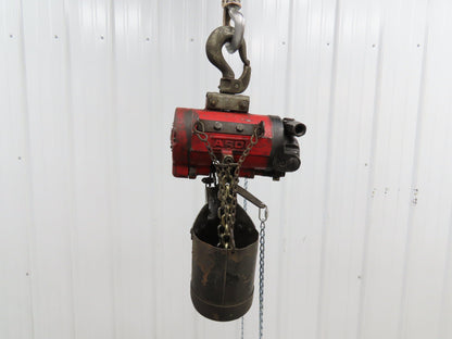 Aro R 1/4 Ton 500lb Pneumatic Air Chain Hoist 7'8" Lift Travel Pull Chain