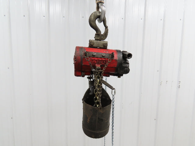 Aro R 1/4 Ton 500lb Pneumatic Air Chain Hoist 7'8" Lift Travel Pull Chain