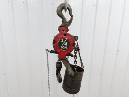 Aro R 1/4 Ton 500lb Pneumatic Air Chain Hoist 7'8" Lift Travel Pull Chain