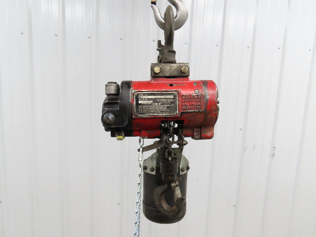 1/4 Ton 500lb Pneumatic Air Chain Hoist 8'6" Lift Travel Pull Chain
