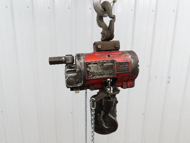 Aro 7750ET 1/4 Ton 500lb Pneumatic Air Chain Hoist 7'8" Lift Travel Pull Chain
