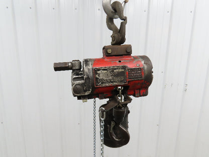 Aro 7750ET 1/4 Ton 500lb Pneumatic Air Chain Hoist 7'8" Lift Travel Pull Chain
