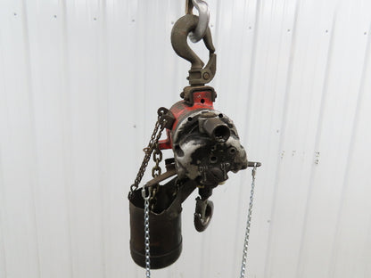 Aro 7750ET 1/4 Ton 500lb Pneumatic Air Chain Hoist 7'8" Lift Travel Pull Chain