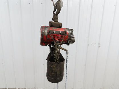 Aro 7750ET 1/4 Ton 500lb Pneumatic Air Chain Hoist 7'8" Lift Travel Pull Chain