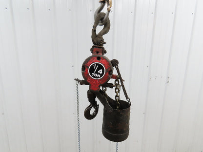 Aro 7750ET 1/4 Ton 500lb Pneumatic Air Chain Hoist 7'8" Lift Travel Pull Chain