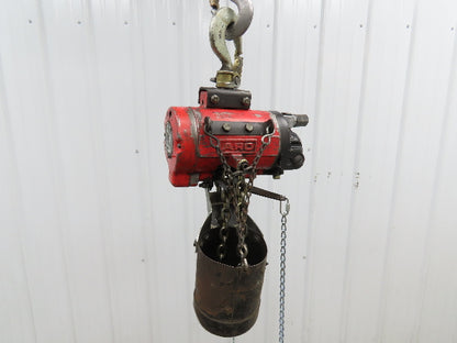 Aro 7717EBA 1/4 Ton 500lb Pneumatic Air Chain Hoist 7'6" Lift Travel Pull Chain