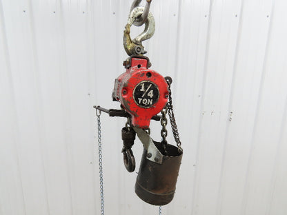 Aro 7717EBA 1/4 Ton 500lb Pneumatic Air Chain Hoist 7'6" Lift Travel Pull Chain