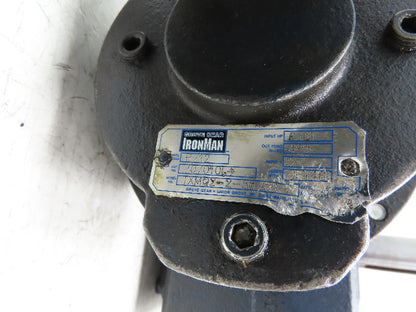 Grove Gear 60:1 Double Reduction Gearmotor 14 RPM Output RH 2Hp 460V 3PH 56C