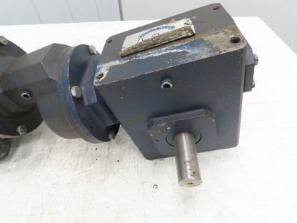Grove Gear 60:1 Double Reduction Gearmotor 14 RPM Output RH 2Hp 460V 3PH 56C