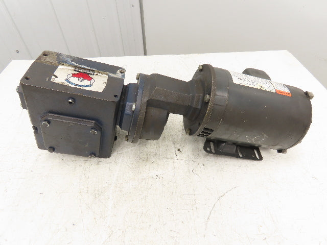 Grove Gear 60:1 Double Reduction Gearmotor 14 RPM Output RH 2Hp 460V 3PH 56C